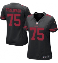 Women's Nike San Francisco 49ers #75 Laken Tomlinson Game Black NFL Jersey