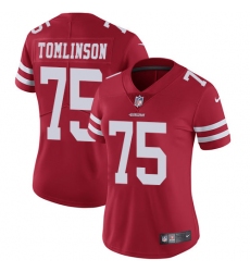 Women's Nike San Francisco 49ers #75 Laken Tomlinson Red Team Color Vapor Untouchable Elite Player NFL Jersey