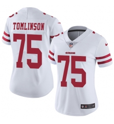 Women's Nike San Francisco 49ers #75 Laken Tomlinson White Vapor Untouchable Elite Player NFL Jersey