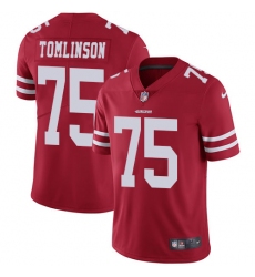 Youth Nike San Francisco 49ers #75 Laken Tomlinson Red Team Color Vapor Untouchable Elite Player NFL Jersey
