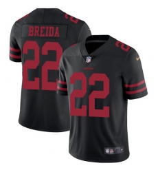 Youth Nike San Francisco 49ers #22 Matt Breida Black Vapor Untouchable Elite Player NFL Jersey