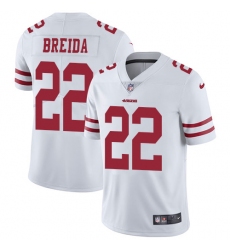 Youth Nike San Francisco 49ers #22 Matt Breida White Vapor Untouchable Elite Player NFL Jersey