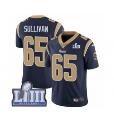 Youth Nike Los Angeles Rams #65 John Sullivan Navy Blue Team Color Vapor Untouchable Limited Player Super Bowl LIII Bound NFL Jersey