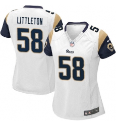 Women's Nike Los Angeles Rams #58 Cory Littleton Game White NFL Jersey