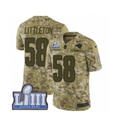 Youth Nike Los Angeles Rams #58 Cory Littleton Limited Camo 2018 Salute to Service Super Bowl LIII Bound NFL Jersey