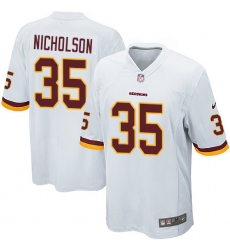 Men's Nike Washington Redskins #35 Montae Nicholson Game White NFL Jersey