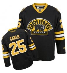 Women's Reebok Boston Bruins #25 Brandon Carlo Premier Black Third NHL Jersey