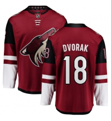 Men's Arizona Coyotes #18 Christian Dvorak Fanatics Branded Burgundy Red Home Breakaway NHL Jersey