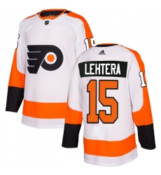 Men's Adidas Philadelphia Flyers #15 Jori Lehtera Authentic White Away NHL Jersey