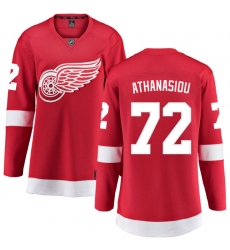 Women's Detroit Red Wings #72 Andreas Athanasiou Fanatics Branded Red Home Breakaway NHL Jersey