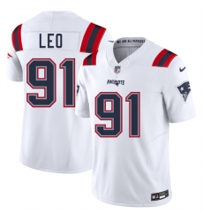 Men's New England Patriots #91 Titus Leo White 2025 F.U.S.E. Vapor Limited Football Stitched Jersey