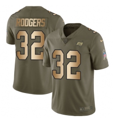 Men's Nike Tampa Bay Buccaneers #32 Jacquizz Rodgers Limited Olive/Gold 2017 Salute to Service NFL Jersey