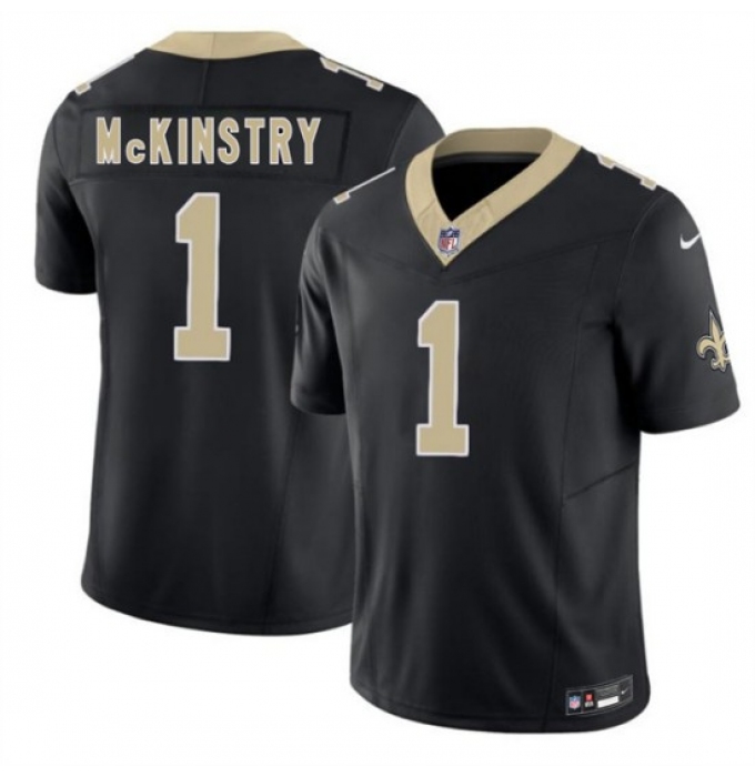 Men's New Orleans Saints #1 Kool-Aid McKinstry Black 2026 F.U.S.E. Vapor Limited Football Stitched Jersey
