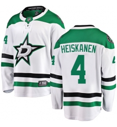 Youth Dallas Stars #4 Miro Heiskanen Authentic White Away Fanatics Branded Breakaway NHL Jersey