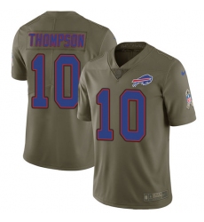 Men's Nike Buffalo Bills #10 Deonte Thompson Limited Olive 2017 Salute to Service NFL Jersey