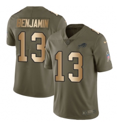 Men's Nike Buffalo Bills #13 Kelvin Benjamin Limited Olive/Gold 2017 Salute to Service NFL Jersey