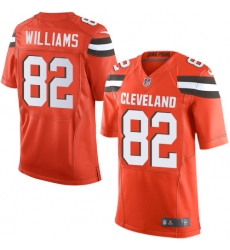 Men's Nike Cleveland Browns #82 Kasen Williams Elite Orange Alternate NFL Jersey