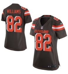 Women's Nike Cleveland Browns #82 Kasen Williams Game Brown Team Color NFL Jersey