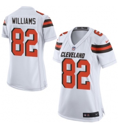 Women's Nike Cleveland Browns #82 Kasen Williams Game White NFL Jersey