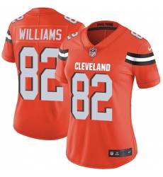 Women's Nike Cleveland Browns #82 Kasen Williams Orange Alternate Vapor Untouchable Elite Player NFL Jersey