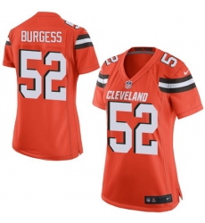 Women's Nike Cleveland Browns #52 James Burgess Game Orange Alternate NFL Jersey