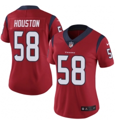 Women's Nike Houston Texans #58 Lamarr Houston Red Alternate Vapor Untouchable Elite Player NFL Jersey