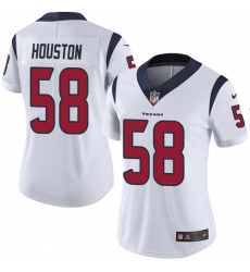 Women's Nike Houston Texans #58 Lamarr Houston White Vapor Untouchable Limited Player NFL Jersey