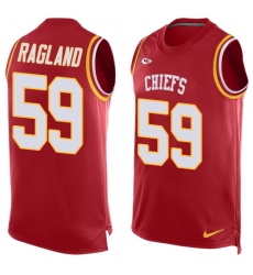 Men's Nike Kansas City Chiefs #59 Reggie Ragland Limited Red Player Name & Number Tank Top NFL Jersey