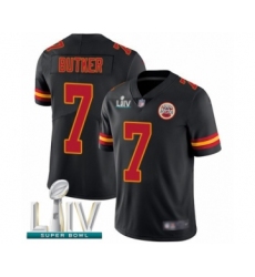 Men's Kansas City Chiefs #7 Harrison Butker Limited Black Rush Vapor Untouchable Super Bowl LIV Bound Football Jersey
