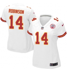 Women's Nike Kansas City Chiefs #14 Demarcus Robinson Game White NFL Jersey