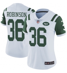 Women's Nike New York Jets #36 Rashard Robinson White Vapor Untouchable Elite Player NFL Jersey