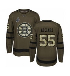 Youth Boston Bruins #55 Noel Acciari Authentic Green Salute to Service 2019 Stanley Cup Final Bound Hockey Jersey