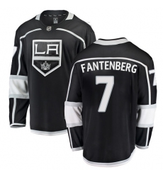 Youth Los Angeles Kings #7 Oscar Fantenberg Authentic Black Home Fanatics Branded Breakaway NHL Jersey