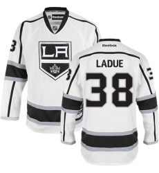 Women's Reebok Los Angeles Kings #38 Paul LaDue Authentic White Away NHL Jersey