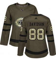 Women's Adidas Montreal Canadiens #88 Brandon Davidson Authentic Green Salute to Service NHL Jersey