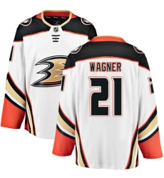 Youth Anaheim Ducks #21 Chris Wagner Fanatics Branded White Away Breakaway NHL Jersey