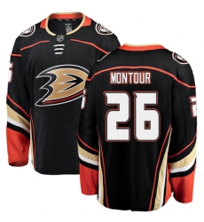 Men's Anaheim Ducks #26 Brandon Montour Fanatics Branded Black Home Breakaway NHL Jersey