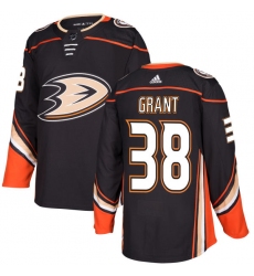 Men's Adidas Anaheim Ducks #38 Derek Grant Premier Black Home NHL Jersey