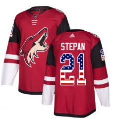 Youth Adidas Arizona Coyotes #21 Derek Stepan Authentic Red USA Flag Fashion NHL Jersey