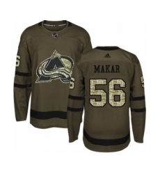 Youth Adidas Colorado Avalanche #56 Cale Makar Premier Green Salute to Service NHL Jersey