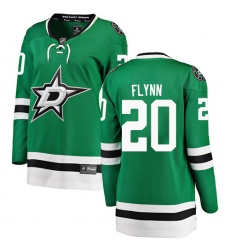 Women's Dallas Stars #20 Brian Flynn Authentic Green Home Fanatics Branded Breakaway NHL Jersey