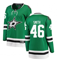 Women's Dallas Stars #46 Gemel Smith Authentic Green Home Fanatics Branded Breakaway NHL Jersey