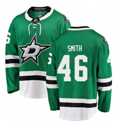 Youth Dallas Stars #46 Gemel Smith Authentic Green Home Fanatics Branded Breakaway NHL Jersey