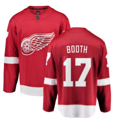 Men's Detroit Red Wings #17 David Booth Fanatics Branded Red Home Breakaway NHL Jersey