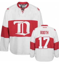 Men's Reebok Detroit Red Wings #17 David Booth Premier White Third NHL Jersey