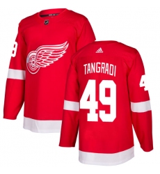 Men's Adidas Detroit Red Wings #49 Eric Tangradi Premier Red Home NHL Jersey
