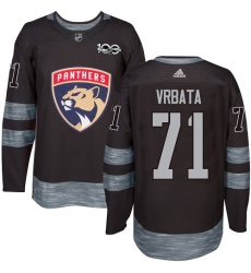 Men's Adidas Florida Panthers #71 Radim Vrbata Premier Black 1917-2017 100th Anniversary NHL Jersey