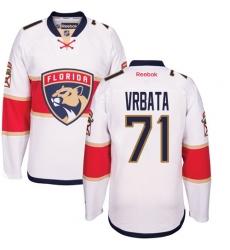 Men's Reebok Florida Panthers #71 Radim Vrbata Authentic White Away NHL Jersey