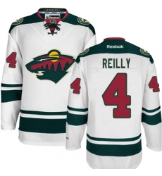 Youth Reebok Minnesota Wild #4 Mike Reilly Authentic White Away NHL Jersey