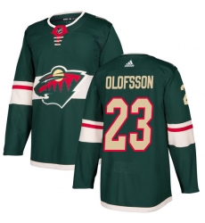 Youth Adidas Minnesota Wild #23 Gustav Olofsson Premier Green Home NHL Jersey